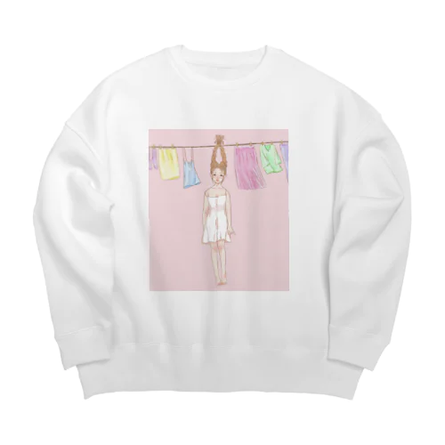 こころのせんたく Big Crew Neck Sweatshirt