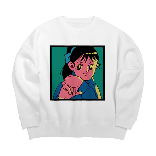 ハコベラ　女の子 Big Crew Neck Sweatshirt