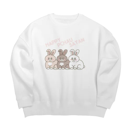 ぽっちゃりうさたん Big Crew Neck Sweatshirt