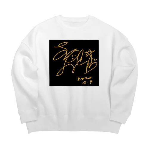 有名人のサイン風 Big Crew Neck Sweatshirt