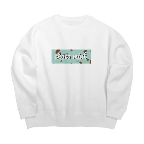 チョコミントロゴ Big Crew Neck Sweatshirt