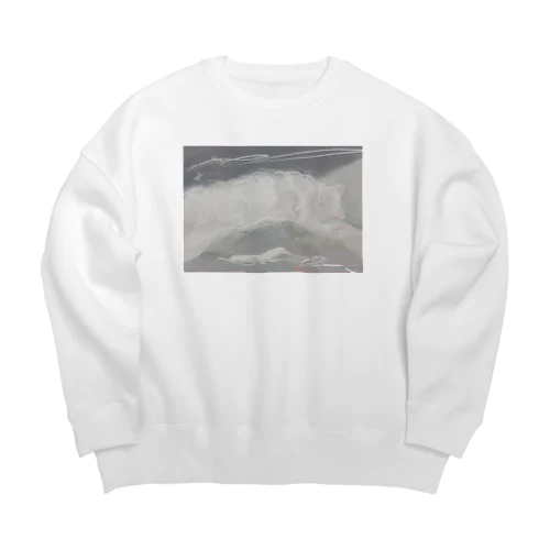 ねこち Big Crew Neck Sweatshirt