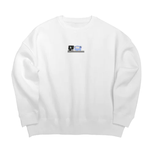 作業中のヒツグラマー Big Crew Neck Sweatshirt