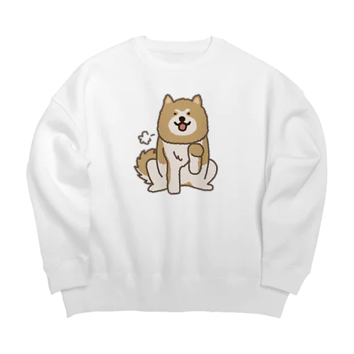 あっあっあきた犬 Big Crew Neck Sweatshirt