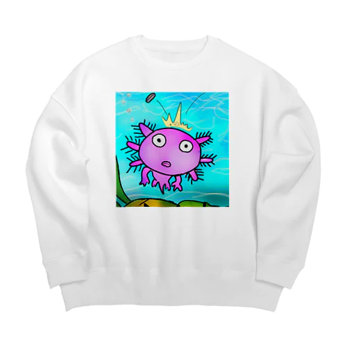 ユルいウーパールーパー　第2 Big Crew Neck Sweatshirt