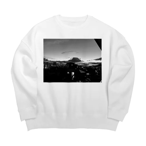 ベランダ白黒 Big Crew Neck Sweatshirt