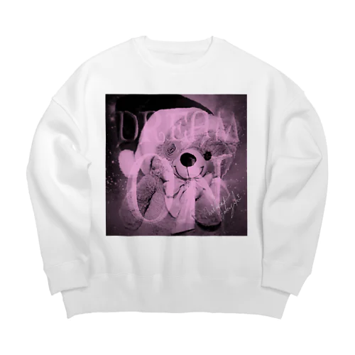 どりおんくまさんぴんく Big Crew Neck Sweatshirt