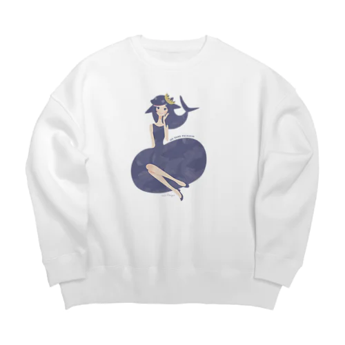 おサメ姫。 喰われ系祈り女子〜プリンセスのスマイル Big Crew Neck Sweatshirt