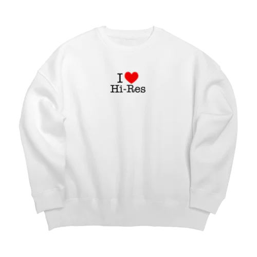 I ♡ Hi-Res （アイ・ラヴ・ハイレゾ） Big Crew Neck Sweatshirt