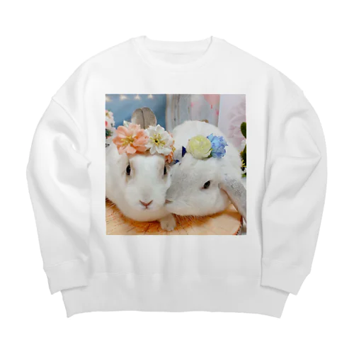 ラテマシュちゅ Big Crew Neck Sweatshirt