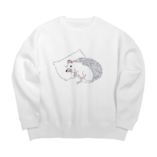 オリジナル　ハリネズミのソフィー、ぐったりして寝る。 Big Crew Neck Sweatshirt