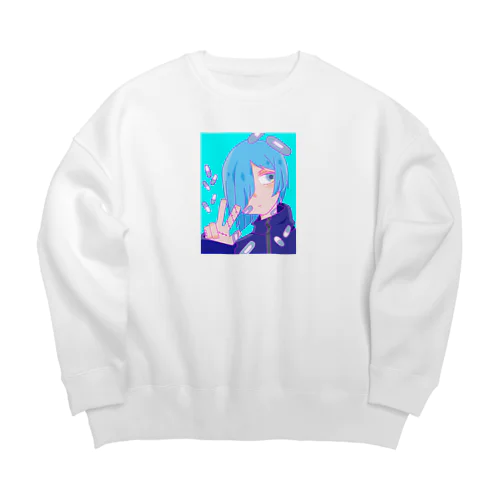 真っ青くん Big Crew Neck Sweatshirt