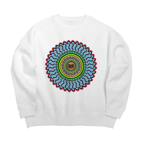 渦ブサ Big Crew Neck Sweatshirt