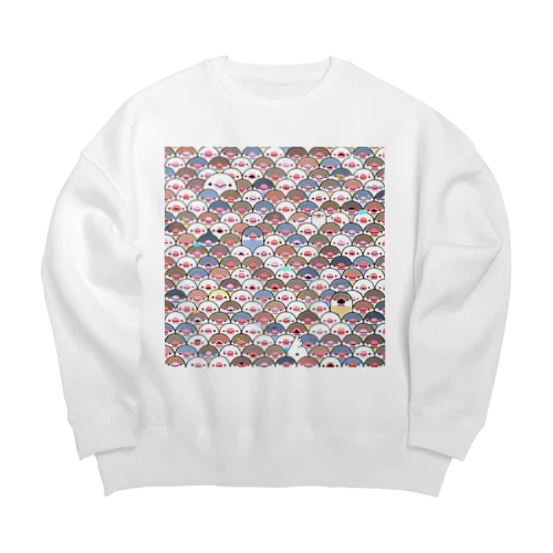 わらわら文鳥 Big Crew Neck Sweatshirt