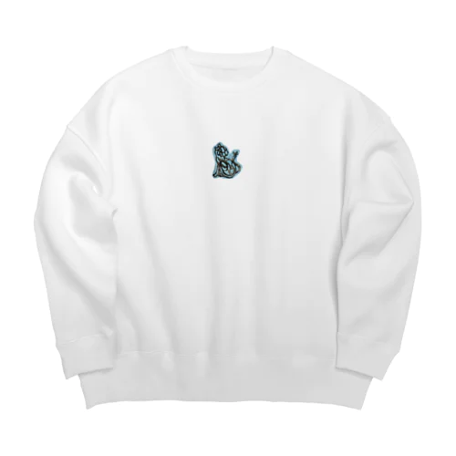 切り絵ねこ Big Crew Neck Sweatshirt