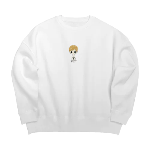 かとぅー オリジナルちびキャラ･カラー 文字ありVer. Big Crew Neck Sweatshirt