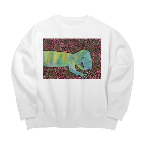 ハナブトオオトカゲ Big Crew Neck Sweatshirt