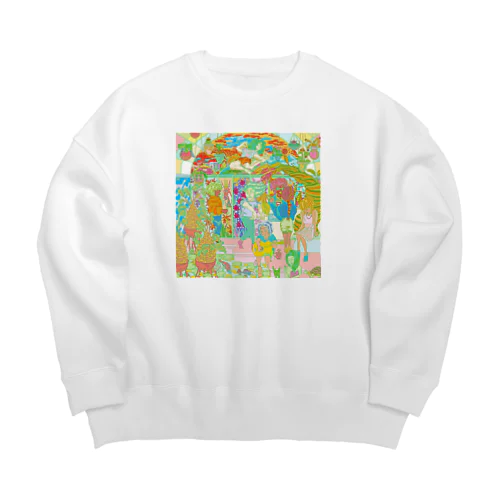 green house bar Big Crew Neck Sweatshirt