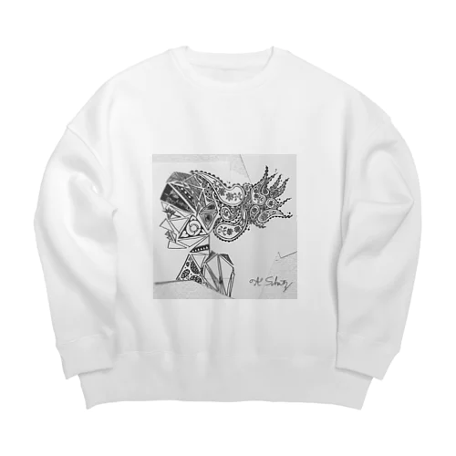 the girl who get wind Big Crew Neck Sweatshirt