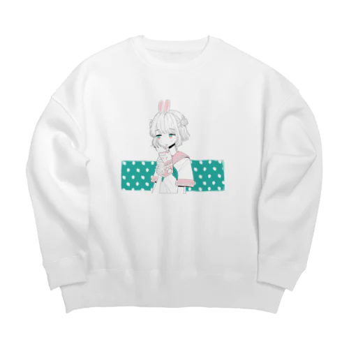 イチゴミルク Big Crew Neck Sweatshirt