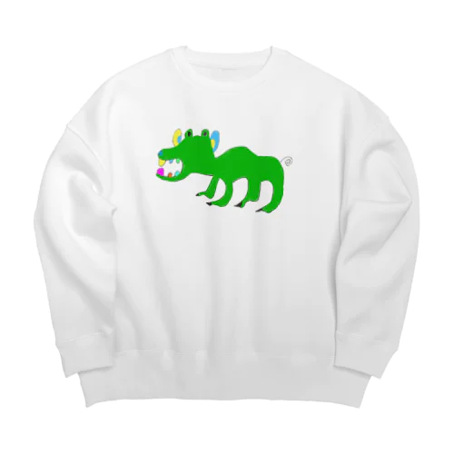 名もなきカバ Big Crew Neck Sweatshirt