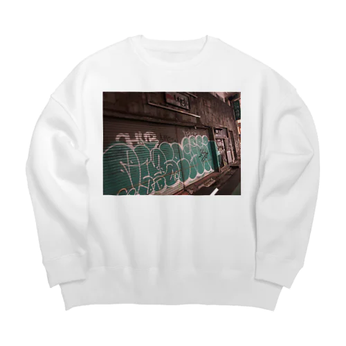 神泉町の街並み Big Crew Neck Sweatshirt