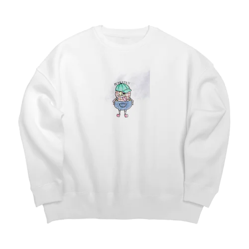 ぴーなつくん。 Big Crew Neck Sweatshirt