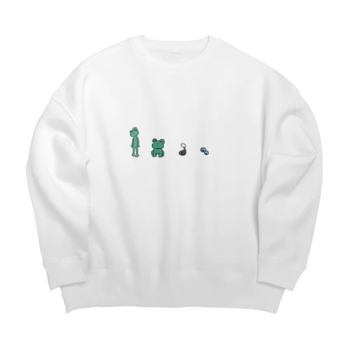 かえるさん Big Crew Neck Sweatshirt