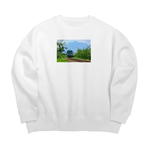 五能線（岩木山） Big Crew Neck Sweatshirt