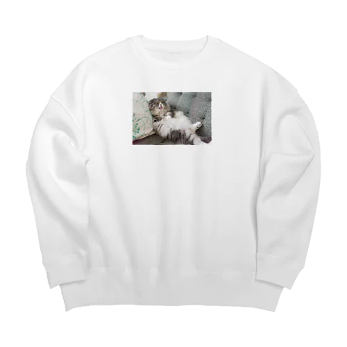 スコティッシュフォールド Big Crew Neck Sweatshirt