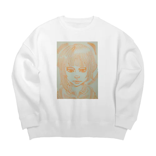 美人画シリーズ Big Crew Neck Sweatshirt