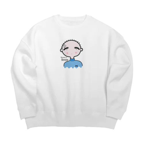 Mayuge-no　Bomchan Big Crew Neck Sweatshirt