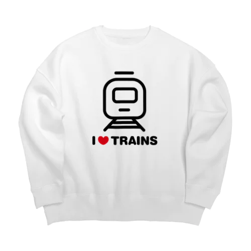 I LOVE TRAINS Big Crew Neck Sweatshirt