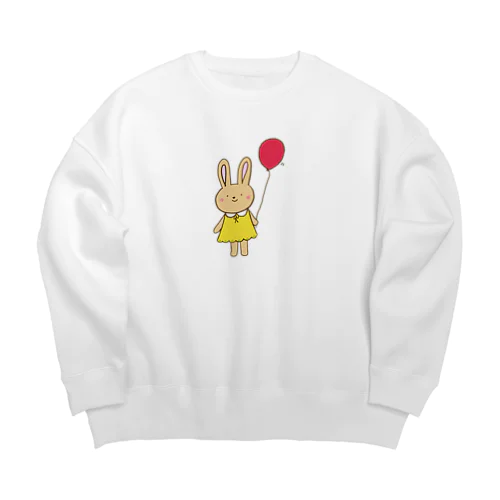 風船ふわふわ　気持ちも軽く Big Crew Neck Sweatshirt