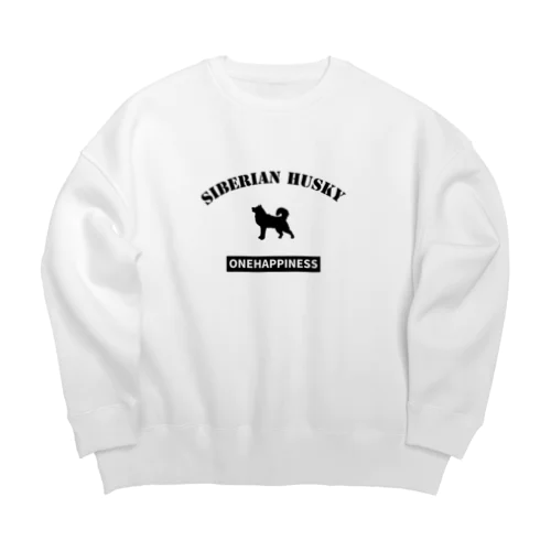 シベリアンハスキー  ONEHAPPINESS Big Crew Neck Sweatshirt