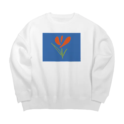 ビビットな花 Big Crew Neck Sweatshirt