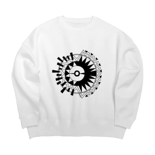 ソニカ_輝く鳥の文様 Big Crew Neck Sweatshirt