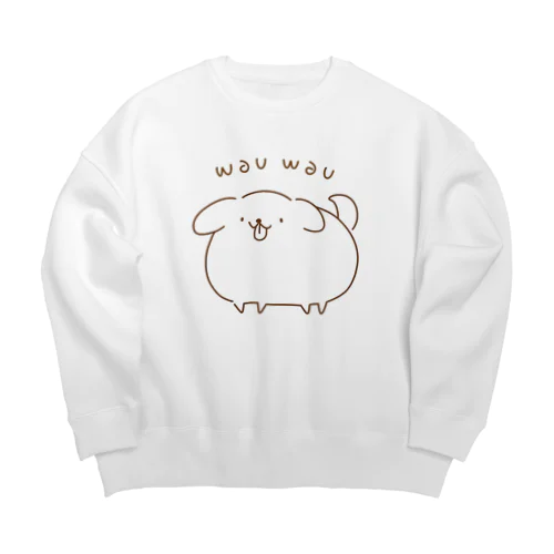 wauwau-もっち Big Crew Neck Sweatshirt