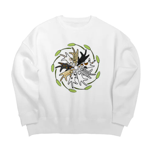 和猫じゃらし Big Crew Neck Sweatshirt