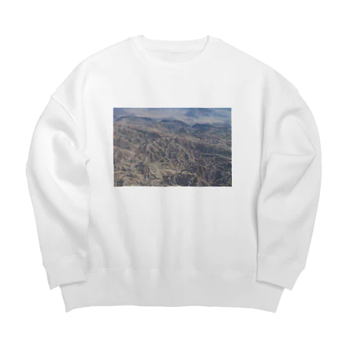 エチオピア地形 Big Crew Neck Sweatshirt