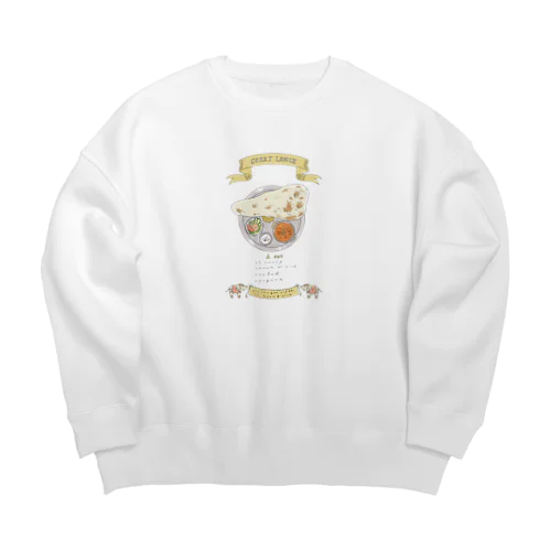 インドカレーランチAセット Big Crew Neck Sweatshirt