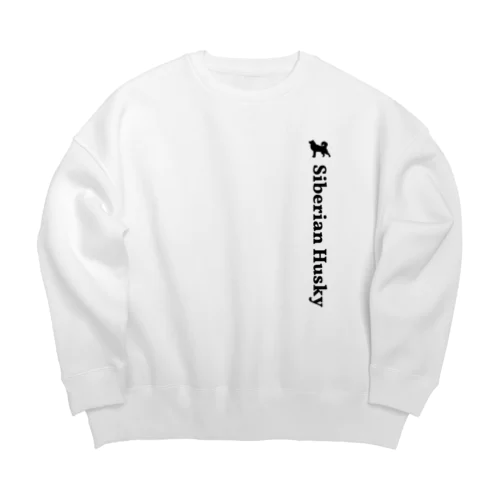 シベリアンハスキー Big Crew Neck Sweatshirt