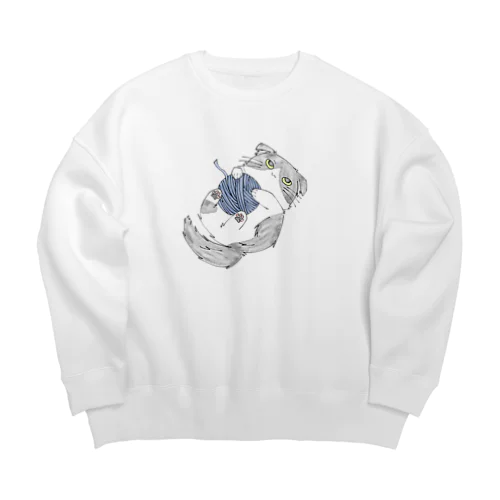 猫のレオ Big Crew Neck Sweatshirt