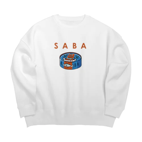 サバ缶 Blue Big Crew Neck Sweatshirt