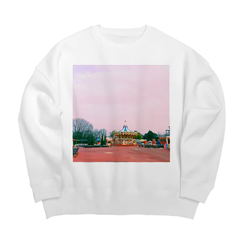 ピンクな遊園地 Big Crew Neck Sweatshirt