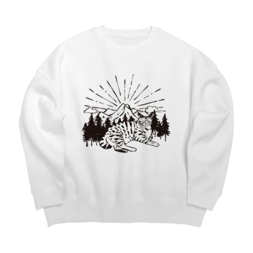 山はいいぞ Big Crew Neck Sweatshirt