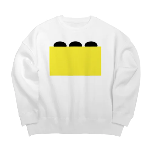 黄上の黒 Big Crew Neck Sweatshirt