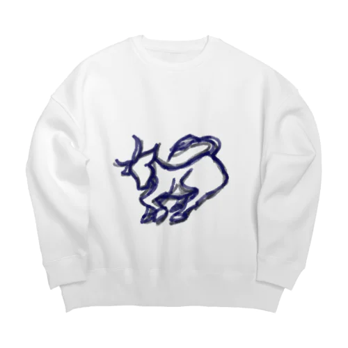 牛 Big Crew Neck Sweatshirt