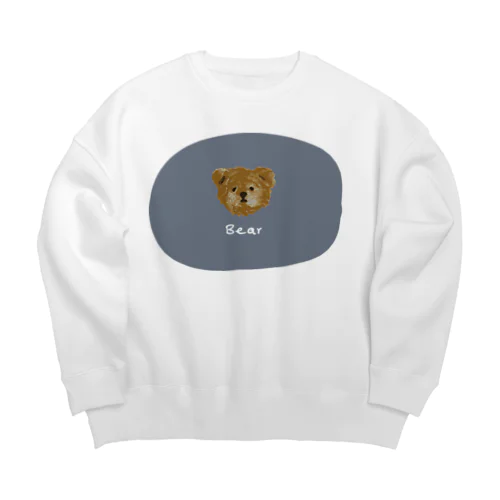 ぬいぐるみ　テディベア　グレー Big Crew Neck Sweatshirt