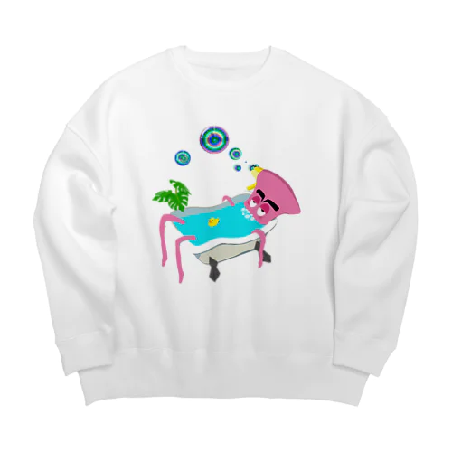 綺麗好きの極楽タイム Big Crew Neck Sweatshirt